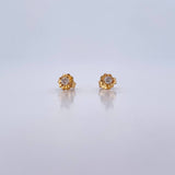 Topos Cuatro Garras 0.7gr / Diamantes 10 Pts Oro Amarillo 18K (Joya) &