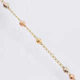 Bracelet Rosary Miraculous Virgin Diamond Cut 2.7gr / 7 3/4 in / 4mm Three Golds 18K ©