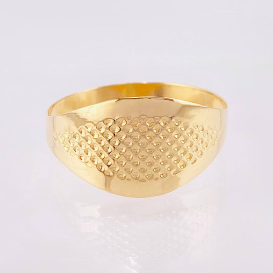 Anillo Malla Punteada 1.4 g / T6 3/4 Oro Amarillo 18K