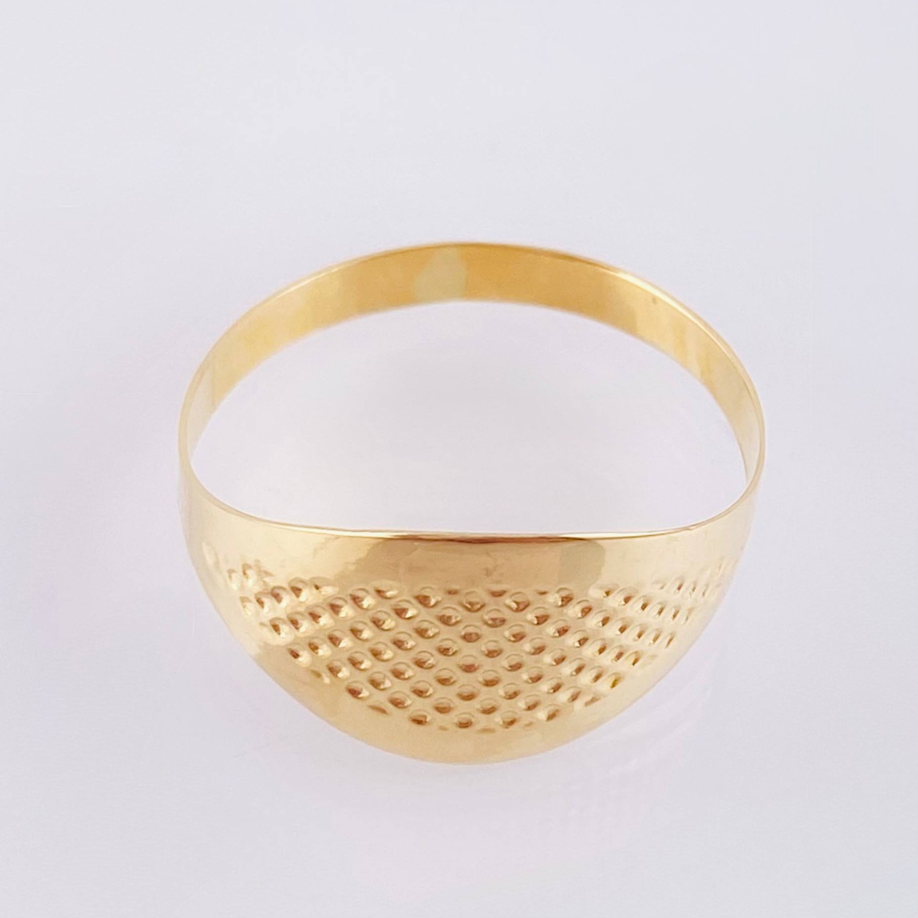 Anillo Malla Punteada 1.45 g / T7 1/2 Oro Amarillo 18K