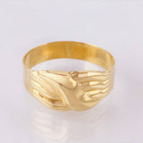 Linked Embrace Ring 2gr / T9 3/4 / Yellow Gold 18K
