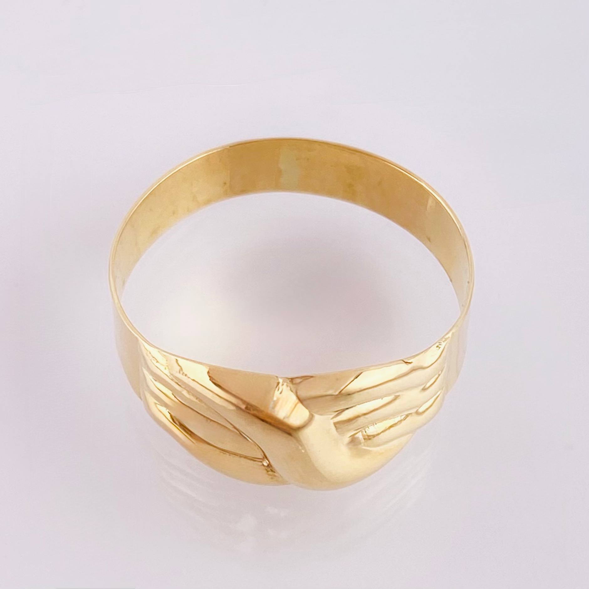 Linked Embrace Ring 2gr / T9 3/4 / Yellow Gold 18K