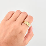Linked Embrace Ring 2gr / T9 3/4 / Yellow Gold 18K