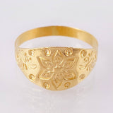 Mandala Flower Ring 1.4gr / T7 1/4 / Yellow Gold 18K