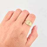 Anillo Flor Mandala 1.4 g / T5 1/2 Oro Amarillo 18K