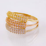 Anillo Tres Bandas 3.65gr / T6 1/2 / Tres Oros 18K ©
