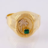 Anillo Marco Palmera 3.3gr / T9 1/4 / Oro Amarillo 18K ©