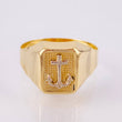 Anillo Marco Ancla 3.5gr / T11 1/4 / Dos Oros Amarillo Blanco 18K *