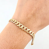 Pulso Cubano Monaco 10.35gr / 8 1/4 in / 7mm Oro Amarillo +4 18K ©