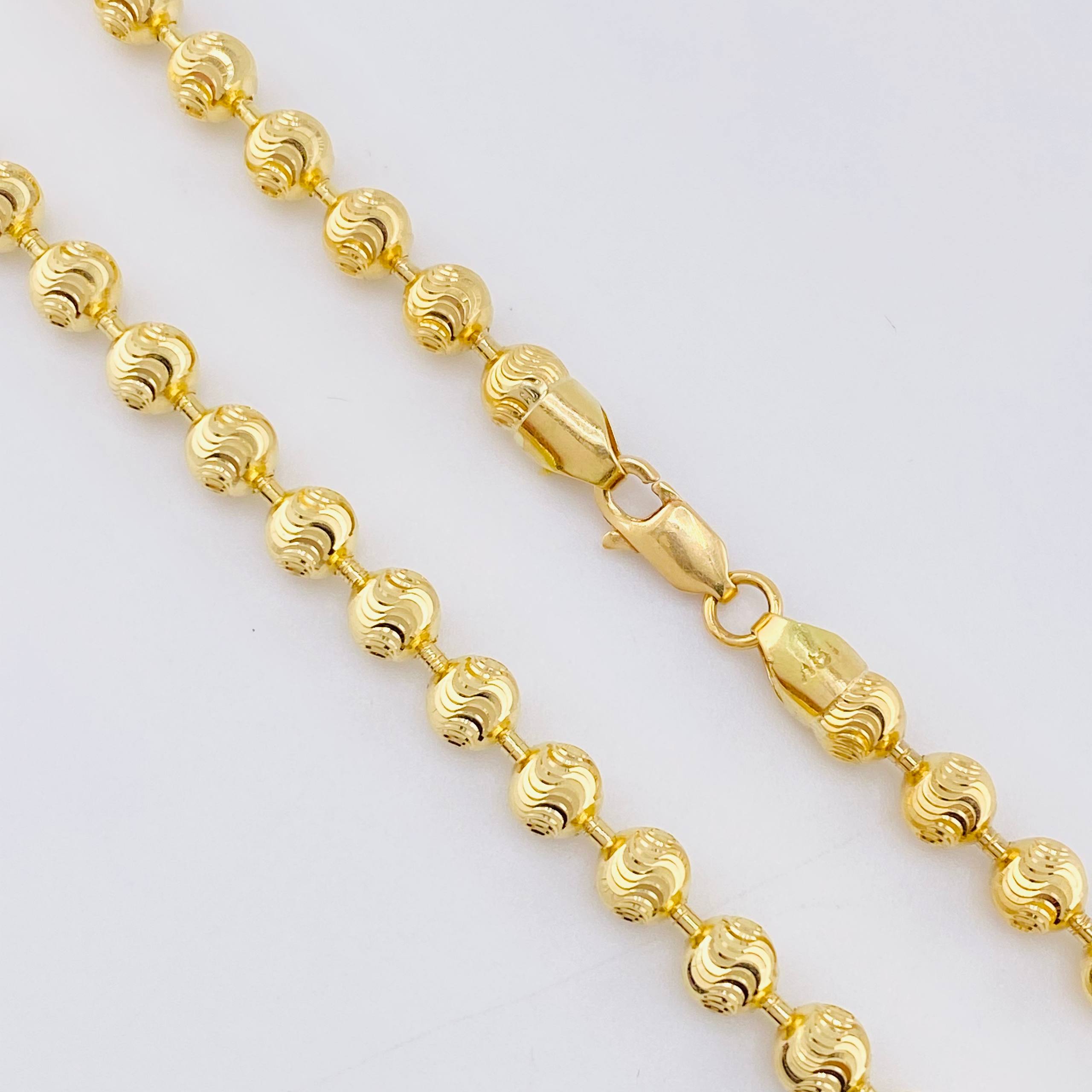 Cadena Militar Media Luna 30.95gr / 27 1/2 in / 5mm Oro Amarillo Nac.Esp. 18K ©