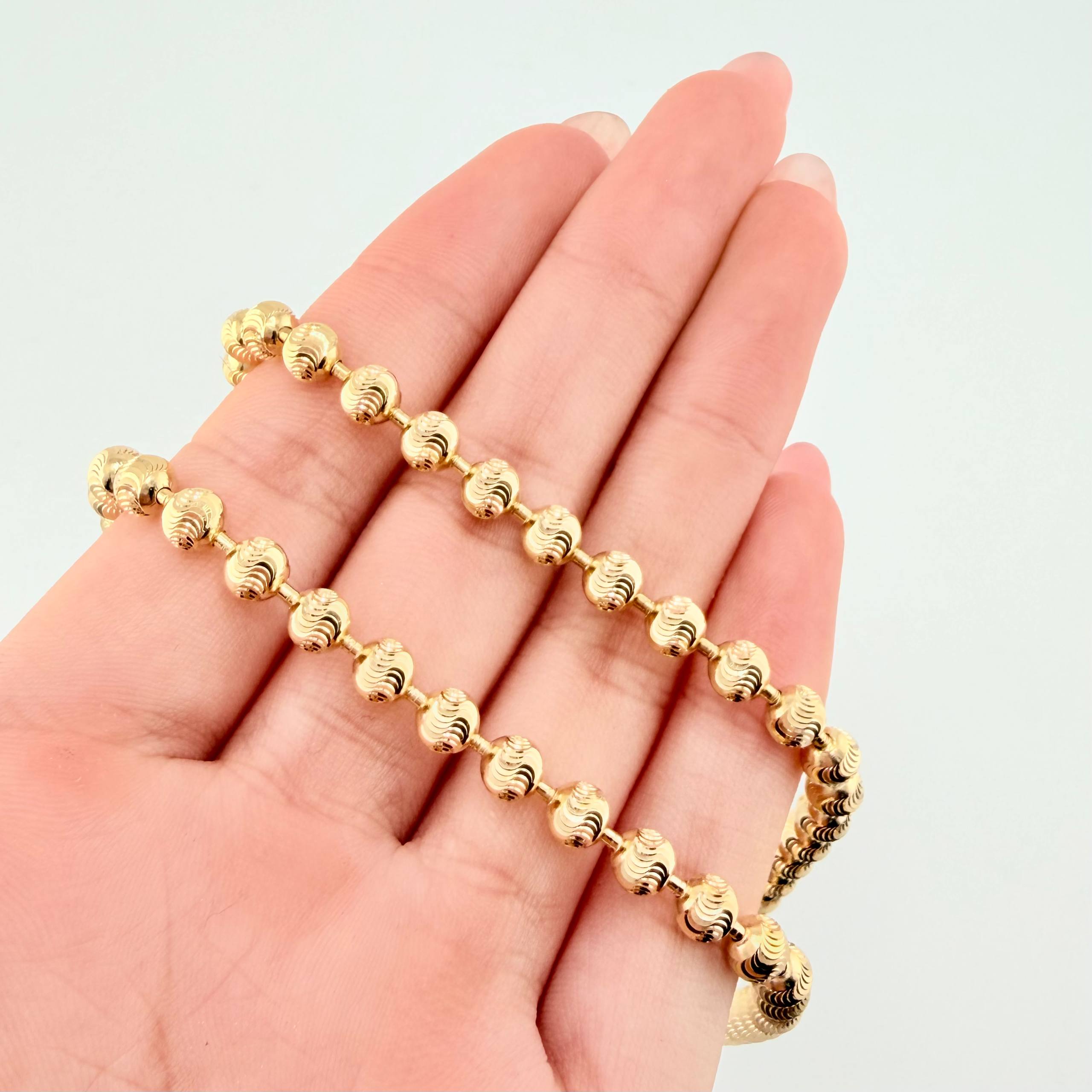 Cadena Militar Media Luna 30.95gr / 27 1/2 in / 5mm Oro Amarillo Nac.Esp. 18K ©