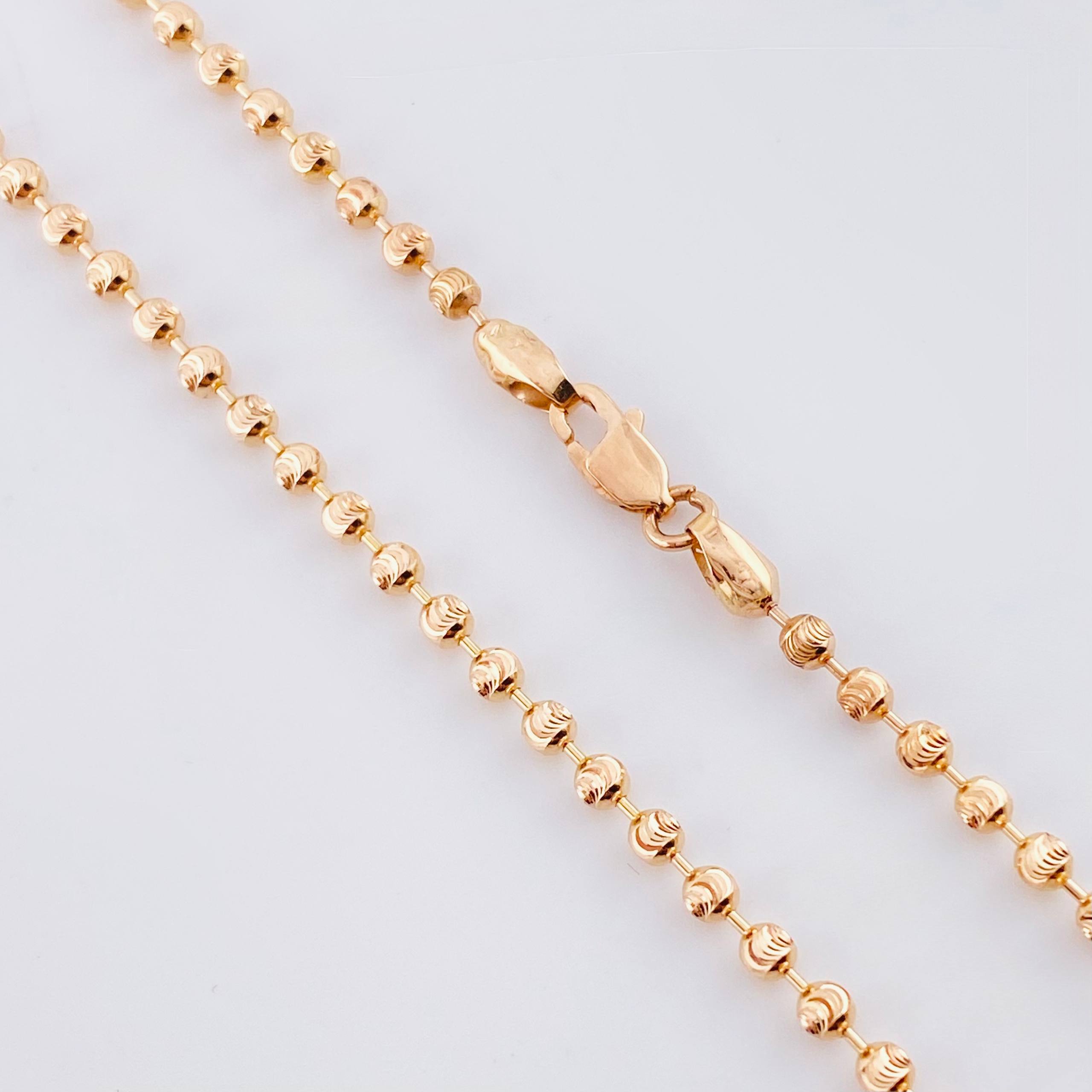 Cadena Militar Media Luna 10.65gr / 23 1/2 in / 3mm Oro Rosa Nac.Esp. 18K ©