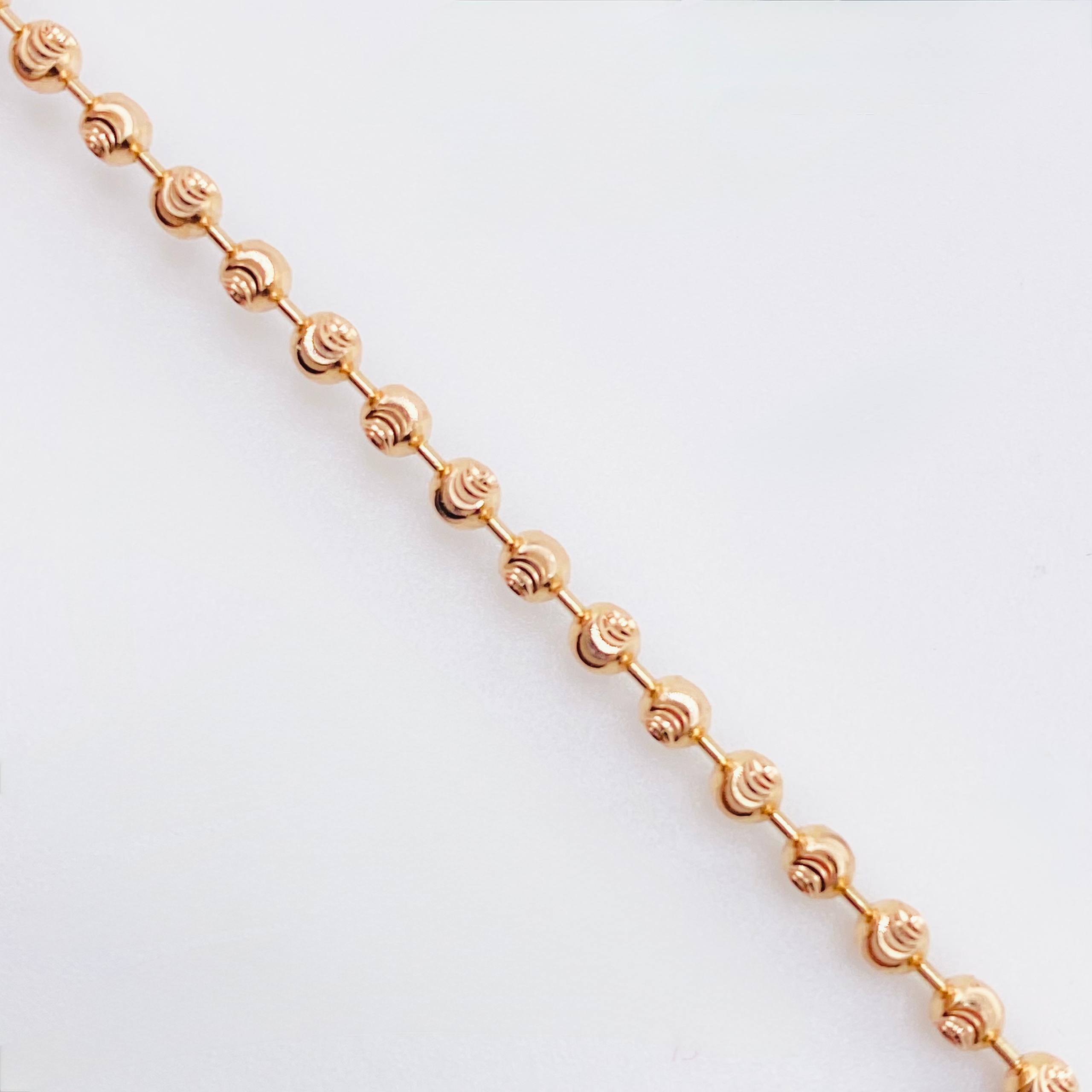 Cadena Militar Media Luna 10.65gr / 23 1/2 in / 3mm Oro Rosa Nac.Esp. 18K ©