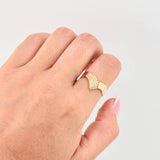 Anillo Curva Enlazada 1.7gr / T8 3/4 / Oro Amarillo 18K
