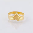 Anillo Curva Enlazada 1.7gr / T8 3/4 / Oro Amarillo 18K