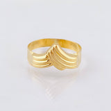 Anillo Curva Enlazada 1.7gr / T8 3/4 / Oro Amarillo 18K