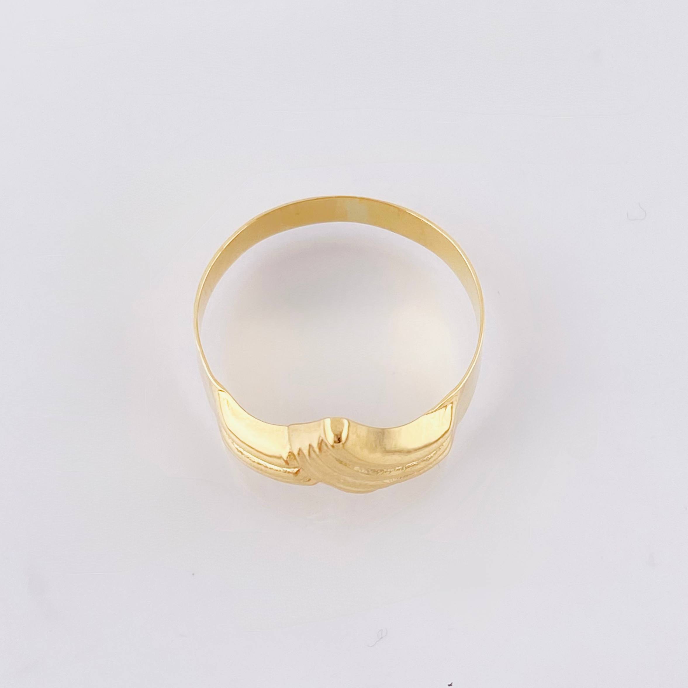 Anillo Curva Enlazada 1.7gr / T8 3/4 / Oro Amarillo 18K