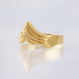 Anillo Curva Enlazada 1.7gr / T8 3/4 / Oro Amarillo 18K