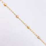 Miraculous Virgin Rosary Bracelet 2.3gr / 6 1/2 in / 3mm Three Golds 18K