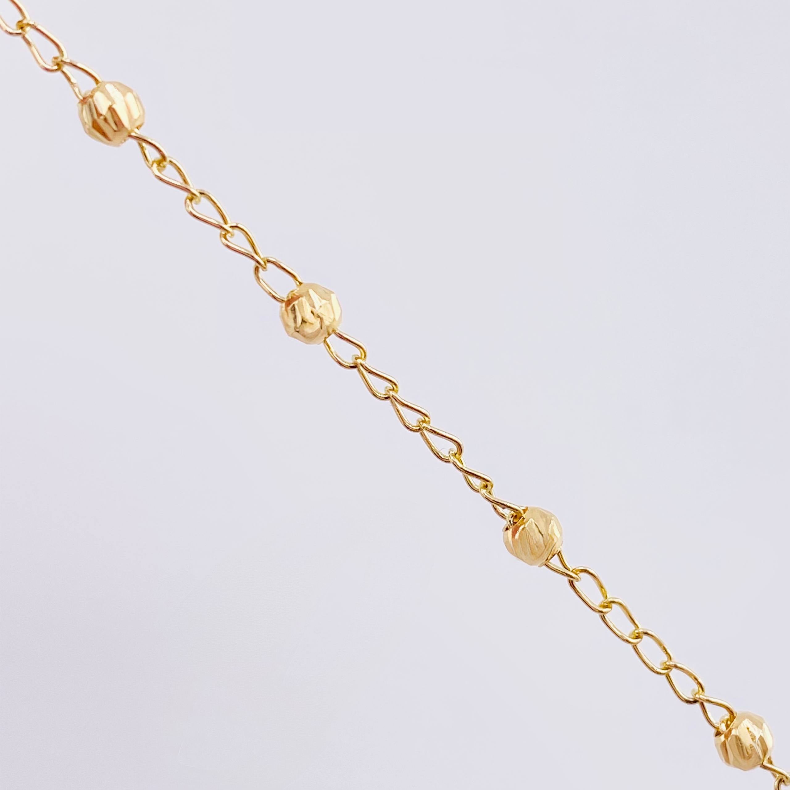 Pulso Denario Virgen Milagrosa 2.3gr / 7 in / 3mm Oro Amarillo 18K