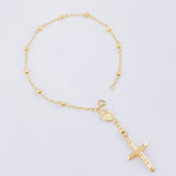 Pulso Denario Virgen Milagrosa 2.2gr / 7 in / 3mm Oro Amarillo 18K