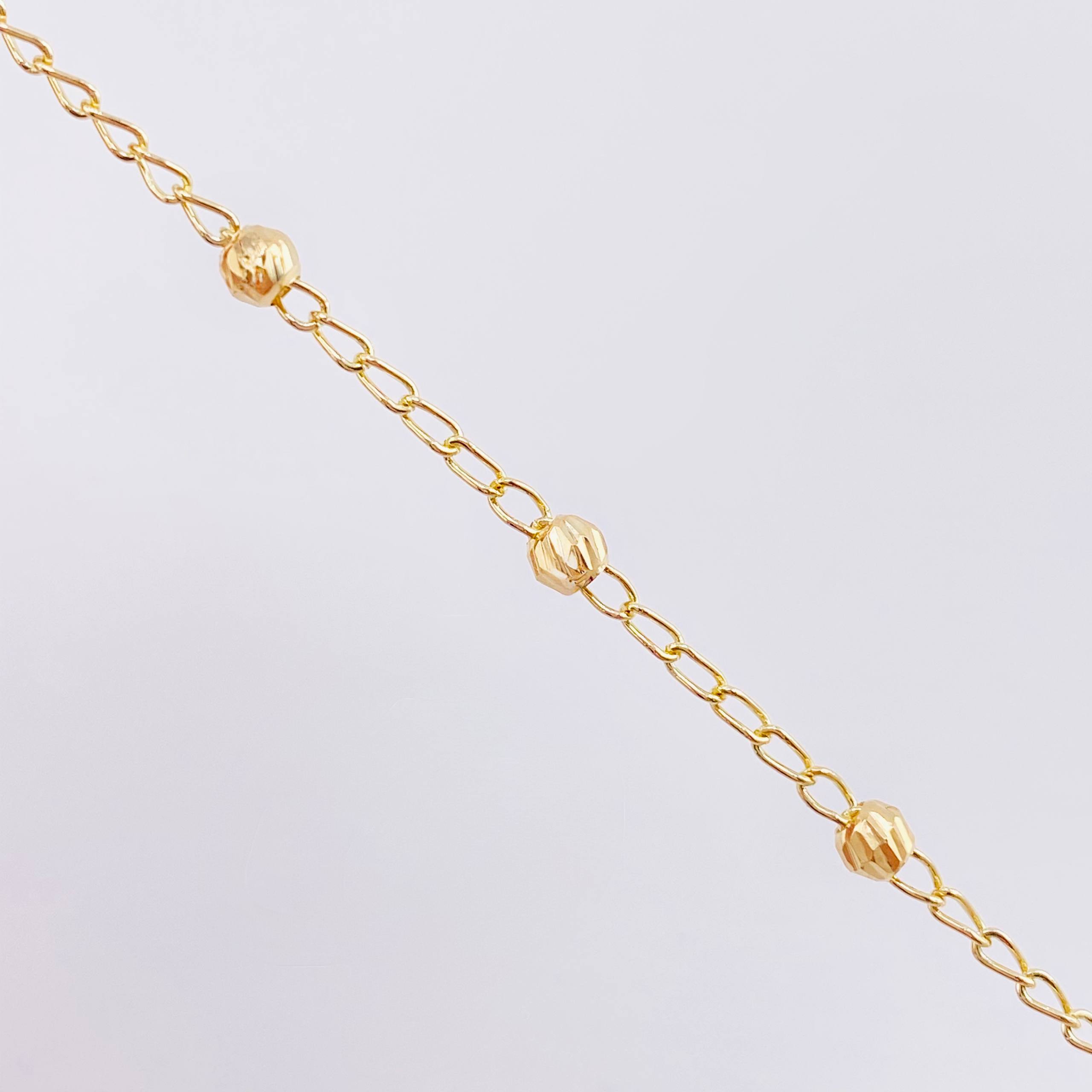 Pulso Denario Virgen Milagrosa 2.2gr / 7 in / 3mm Oro Amarillo 18K