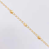Pulso Denario Virgen Milagrosa 2.2gr / 7 in / 3mm Oro Amarillo 18K