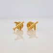 Airplane Stud Earrings 0.5g / in / 7mm Yellow Gold 18K