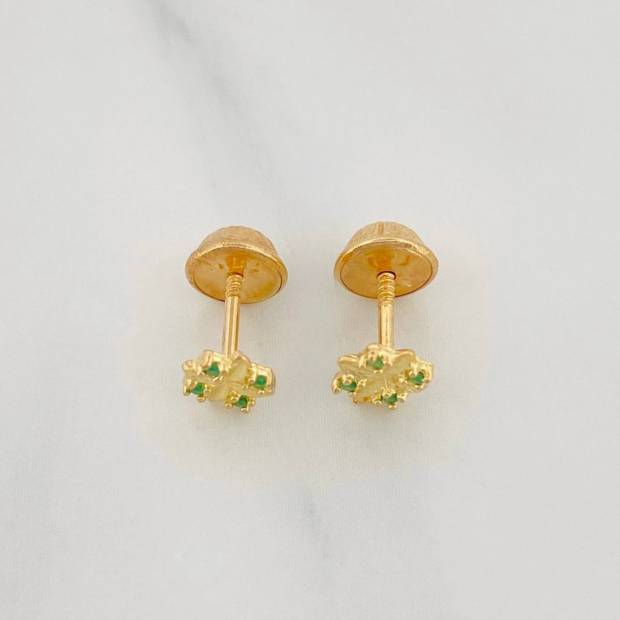 Snowflake Stud Earrings 0.7g / in / 5.4mm Yellow Gold 18K