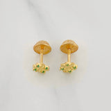 Stud Earrings Snowflakes 0.7g / in / 5.48mm Yellow Gold 18K