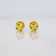 Stud Earrings Snowflakes 0.7g / in / 5.48mm Yellow Gold 18K
