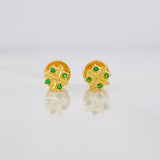 Stud Earrings Snowflakes 0.7g / in / 5.48mm Yellow Gold 18K