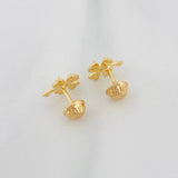 Clover Stud Earrings 1.1g / in / 6.6mm Yellow Gold 18K