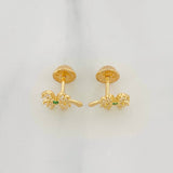 Clover Stud Earrings 1.1g / in / 6.6mm Yellow Gold 18K