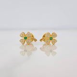 Clover Stud Earrings 1.1g / in / 6.6mm Yellow Gold 18K