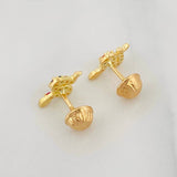 Snake Stud Earrings 1g / in / 5.4mm Yellow Gold 18K