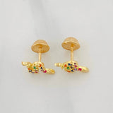 Snake Stud Earrings 1g / in / 5.4mm Yellow Gold 18K