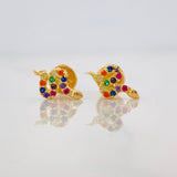 Snake Stud Earrings 1g / in / 5.4mm Yellow Gold 18K