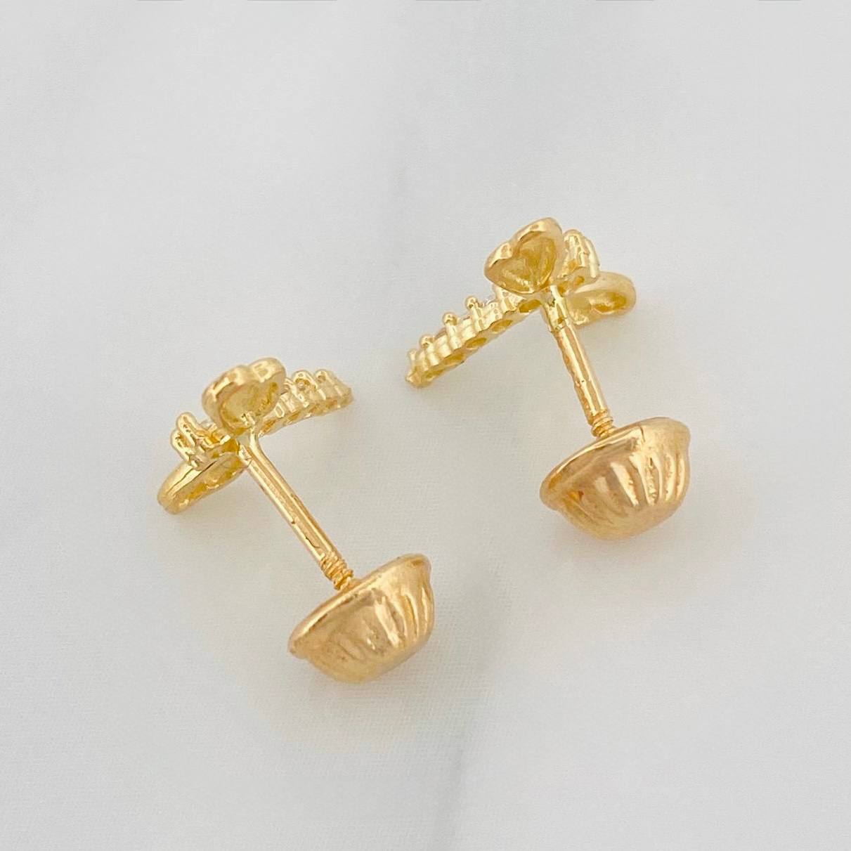 Dragonfly Stud Earrings 0.95g / in / 9.7mm Yellow Gold 18K