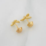 Dragonfly Stud Earrings 0.95g / in / 9.9mm Yellow Gold 18K