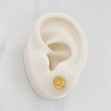 Crown Stud Earrings 0.7g / in / 7.8mm Yellow Gold 18K