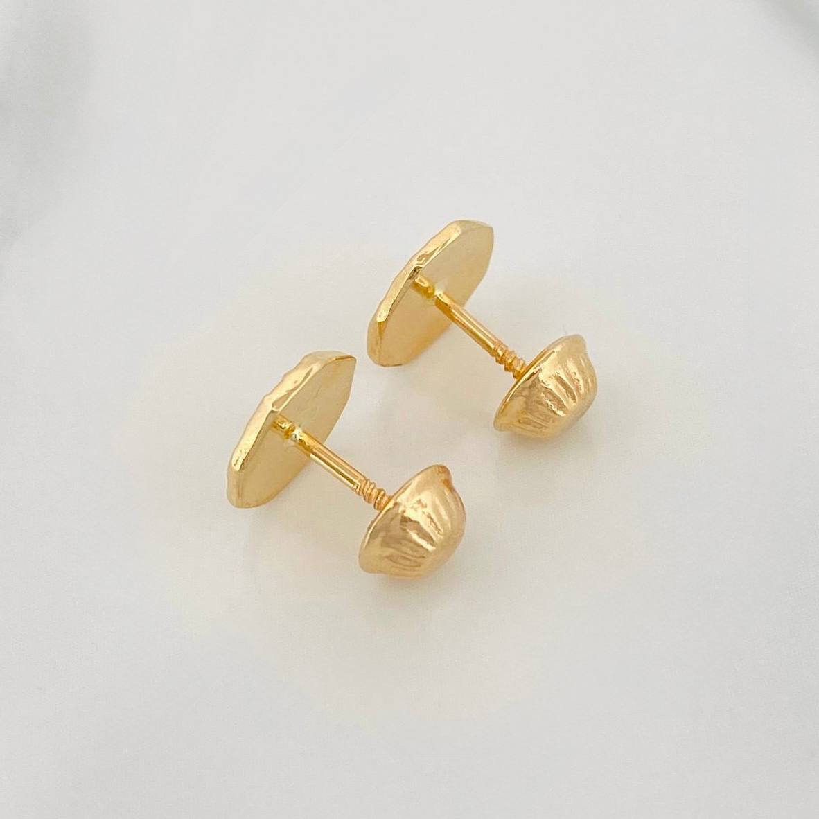 Crown Stud Earrings 0.7g / in / 7.8mm Yellow Gold 18K