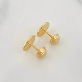 Crown Stud Earrings 0.7g / in / 7.8mm Yellow Gold 18K