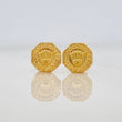 Crown Stud Earrings 0.7g / in / 7.8mm Yellow Gold 18K