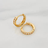 Candongas Carril 1.45g / 1/2 in Oro Amarillo 18K