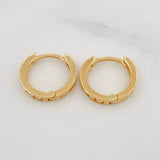 Candongas Carril 1.55g / 1/2 in Oro Amarillo 18K