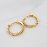 Candongas Carril 2.1g / 1/2 in Oro Amarillo 18K