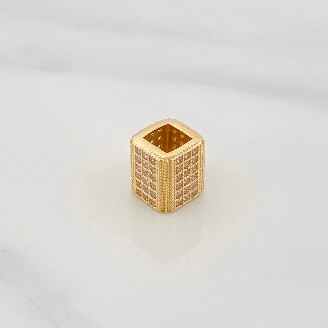 Charm Rectangular 1.7g / 1/4 in Yellow Gold 18K