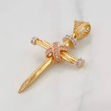 Dije Cruz Clavo 3.6g / 1 1/2 in Tres Oros 18K