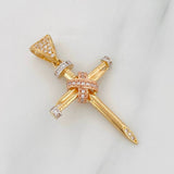Dije Cruz Clavo 3.6g / 1 1/2 in Tres Oros 18K